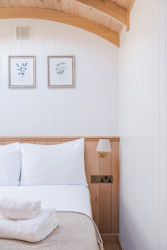 Bedroom in shepherds hut