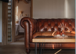 Sofa in shepherds hut