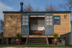 Outside shepherds hut