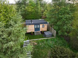 Aerial view of shepherds hut