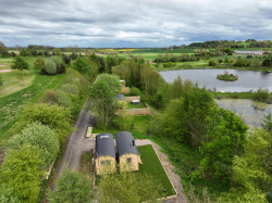 Aerial view of shepherds hut