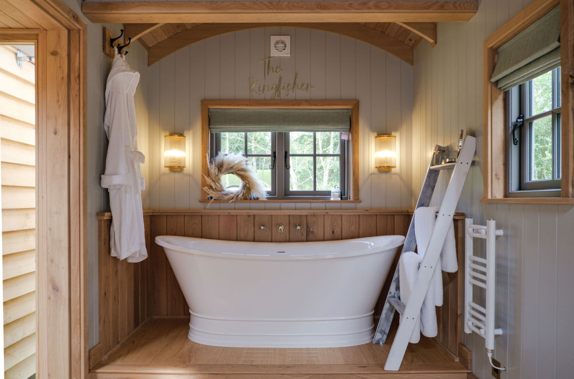 Bath in shepherds hut
