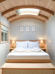 Bedroom in shepherds hut