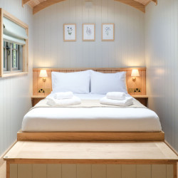 Bedroom in shepherds hut