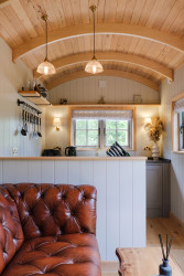 Sitting area in shepherds hut