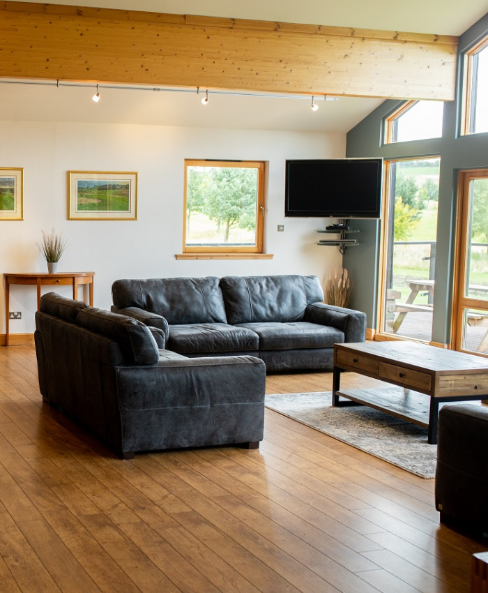 Living area in Kingennie court lodge