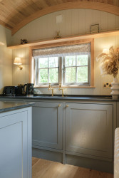Kitchen in shepherds hut