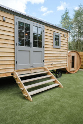 Sauna outside shepherds hut