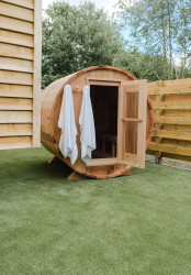 Sauna outside shepherds hut