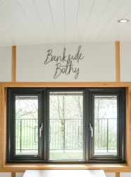 Bankside Bothy sign above window