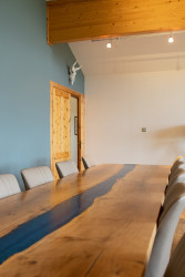 Dining table in Kingennie Court North Lodge
