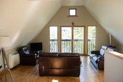 Sofas in living area in Glen Prosen