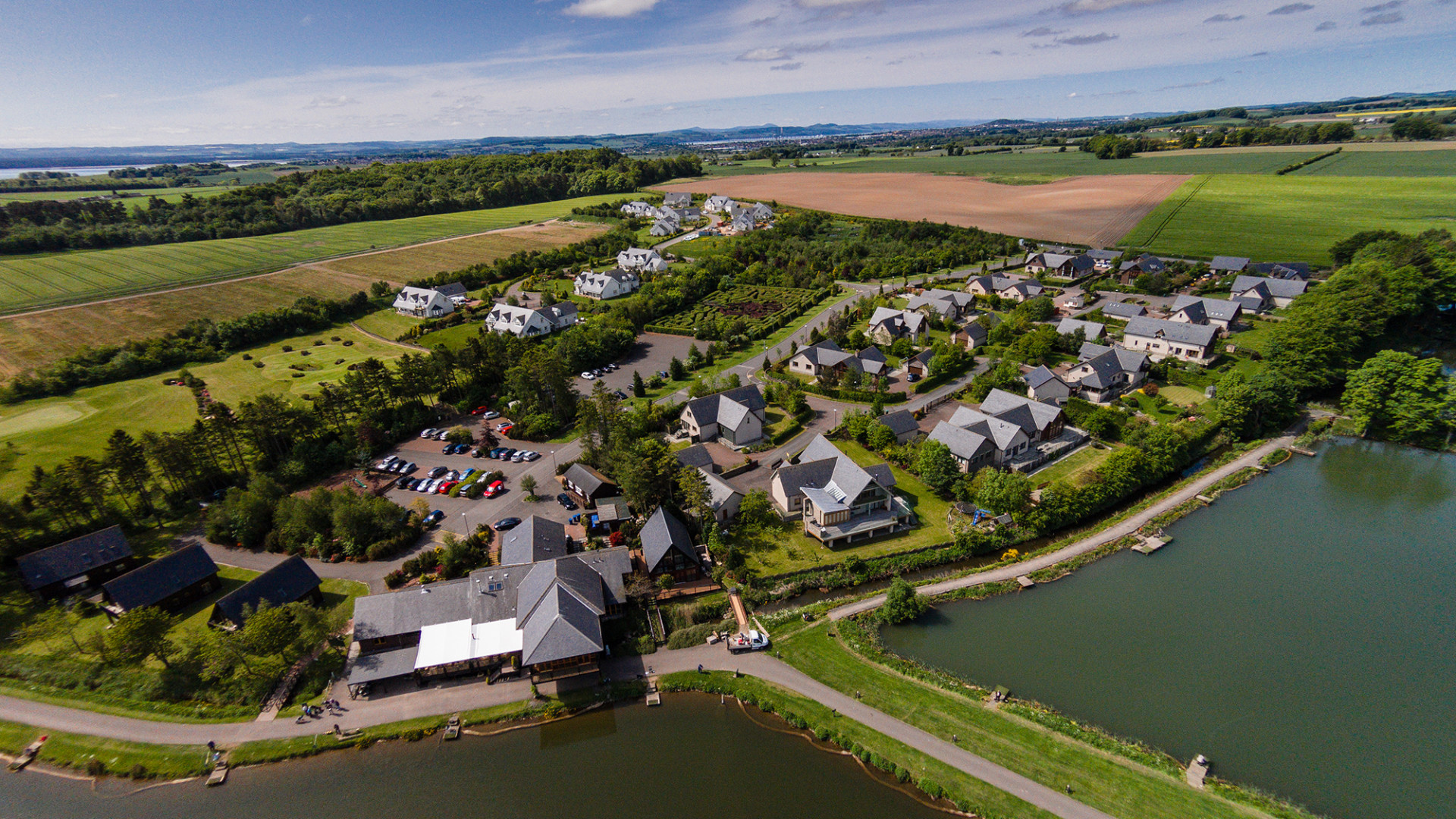 Aerial view of resort