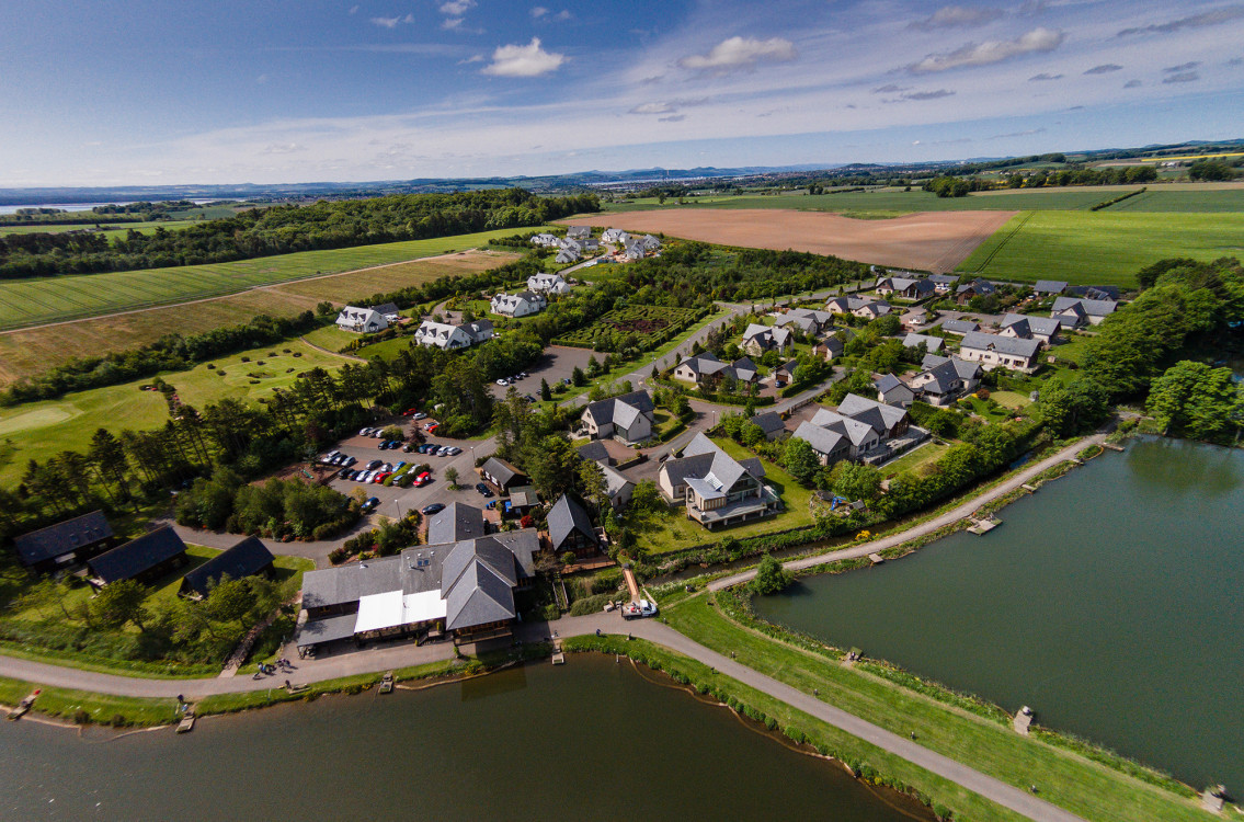 Aerial view of resort