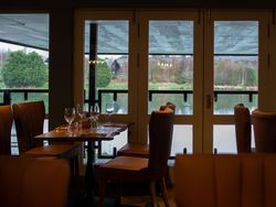 The Scullery Restaurant view over the fishing ponds