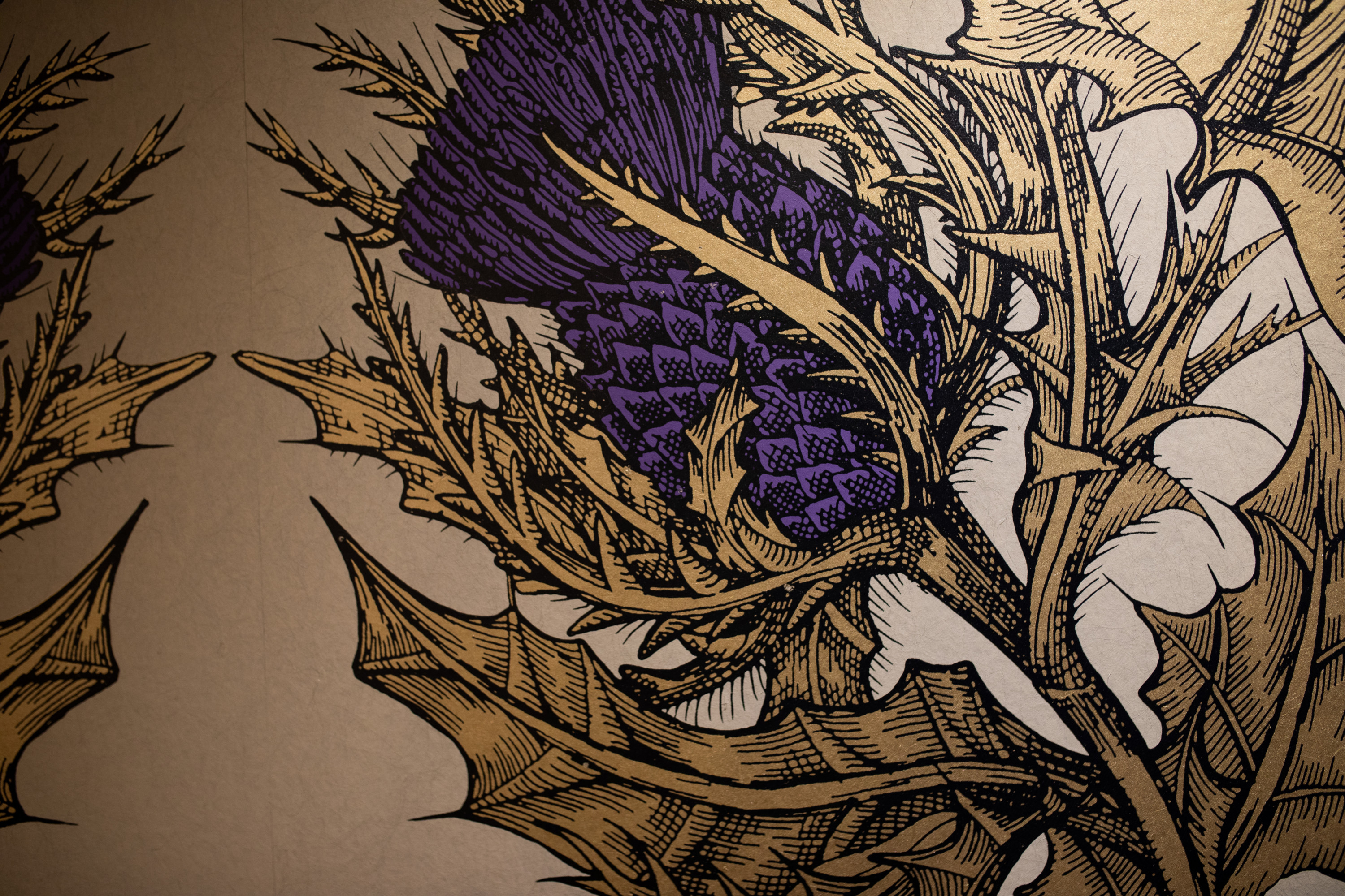 Thistle Wallpaper in the Scullery