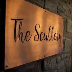 The Scullery Restaurant sign