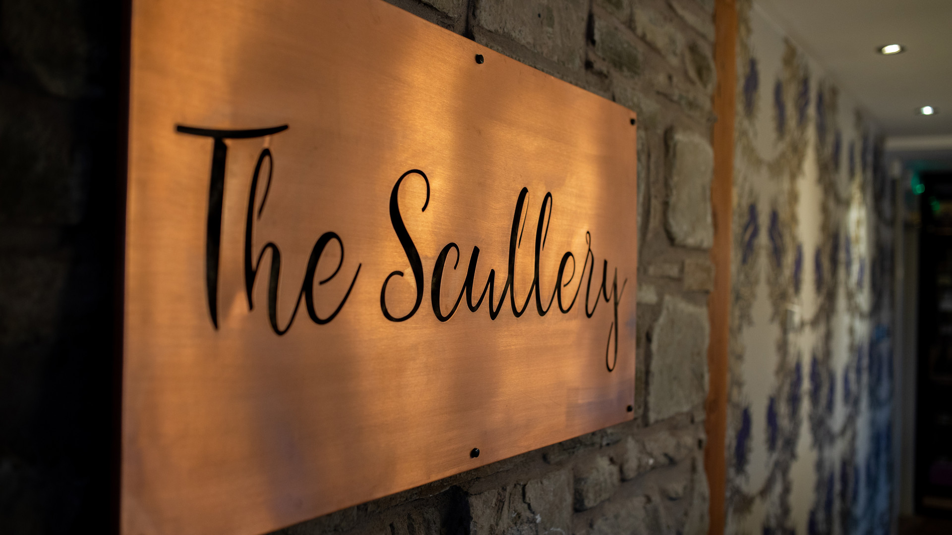 The Scullery Restaurant sign