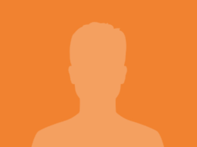 Male placeholder silhouette on orange background