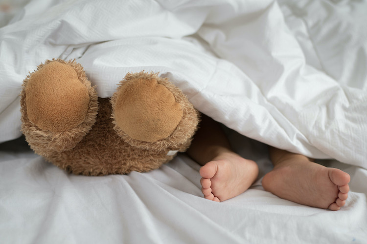 Teddy and childs feet - Gidleigh Park