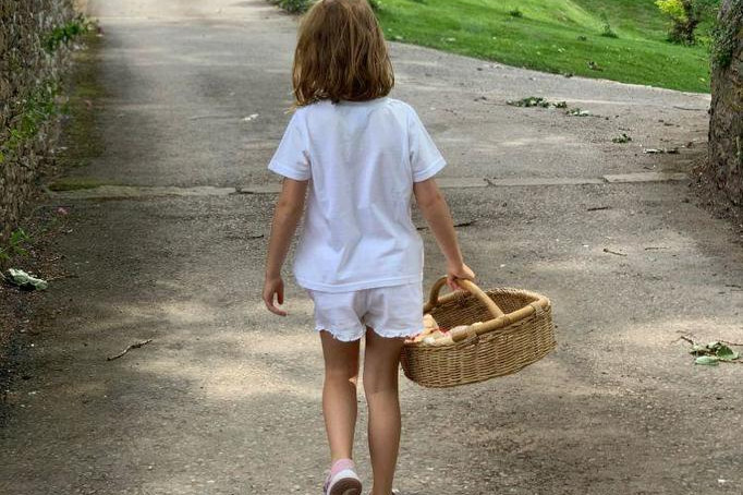 Child with basket