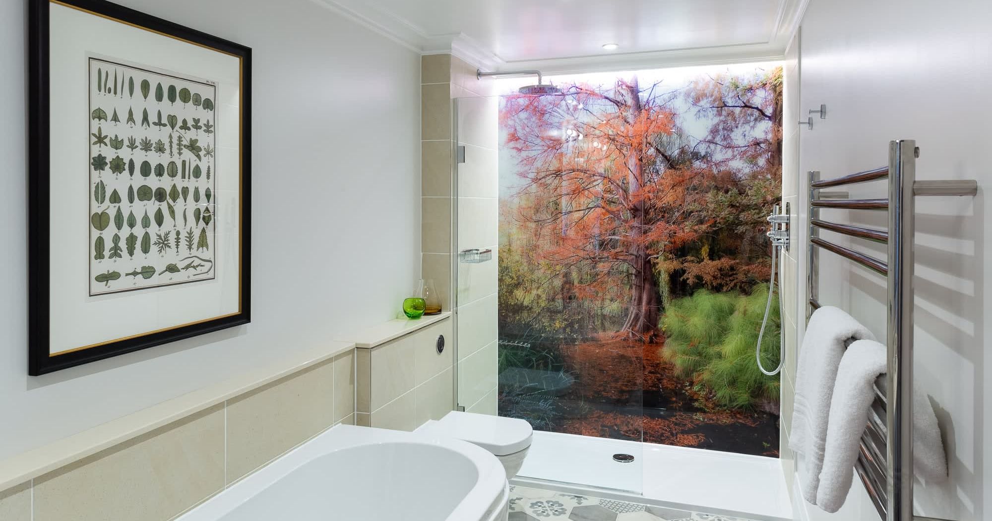 Feature bedroom shower and bath