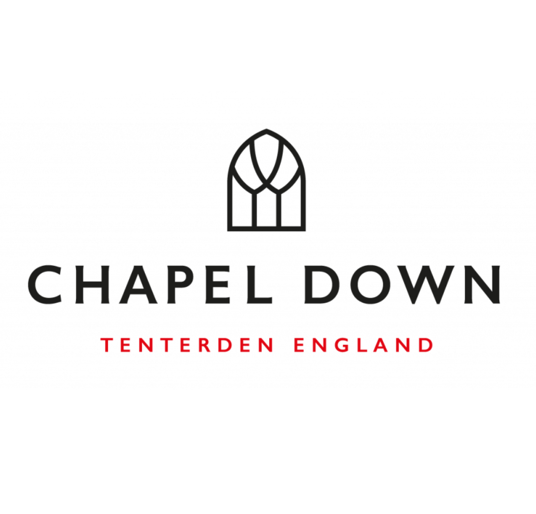 Chapel Down logo with window design and text 'CHAPEL DOWN Tenterden England'