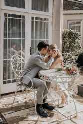 Wedding on patio