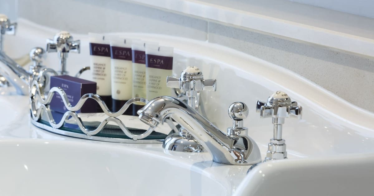 Sink and toiletries