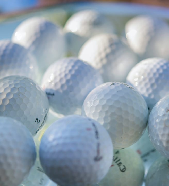 Bucket full of gold balls