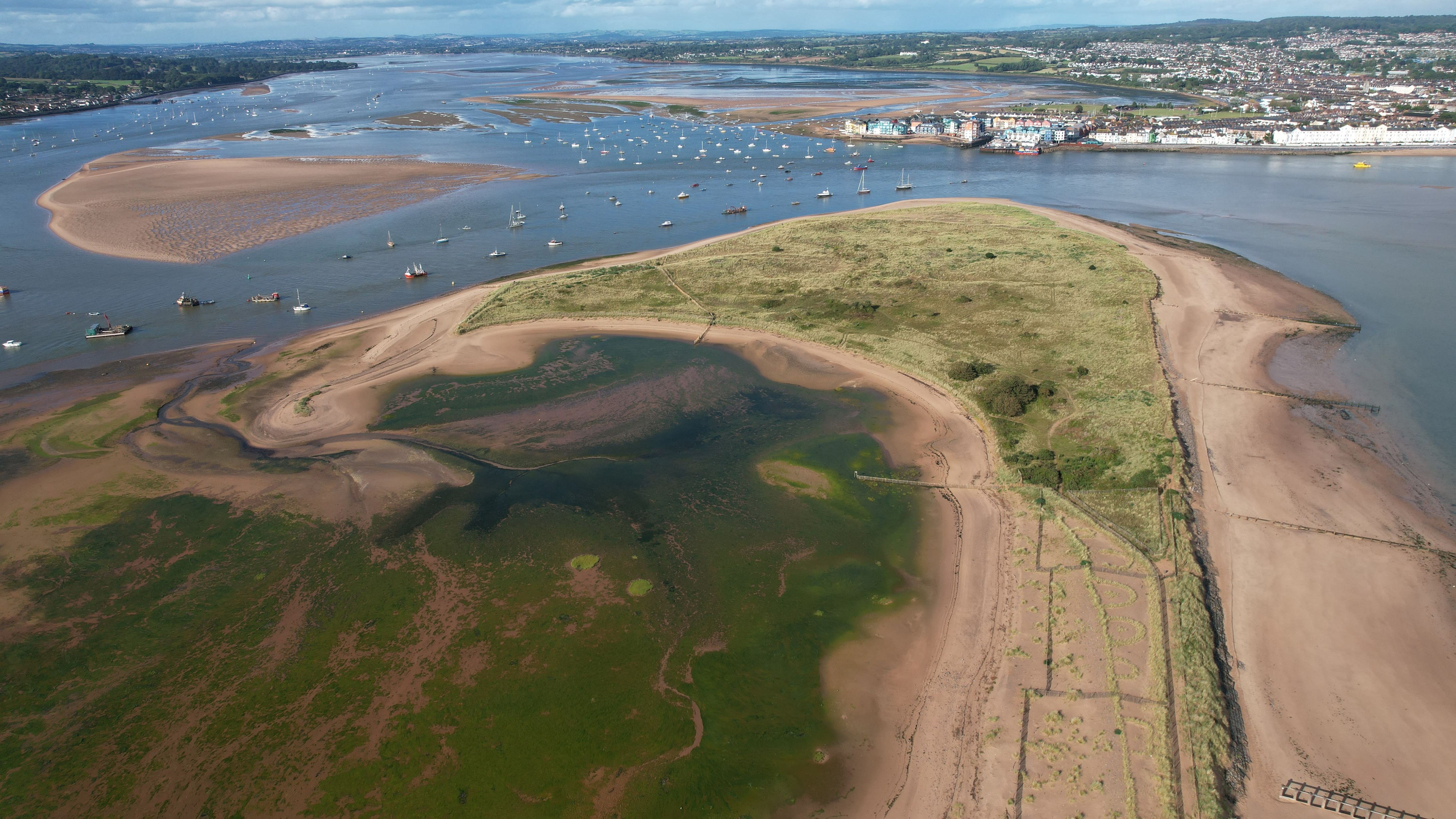 The spit at Dawlish Warren beach