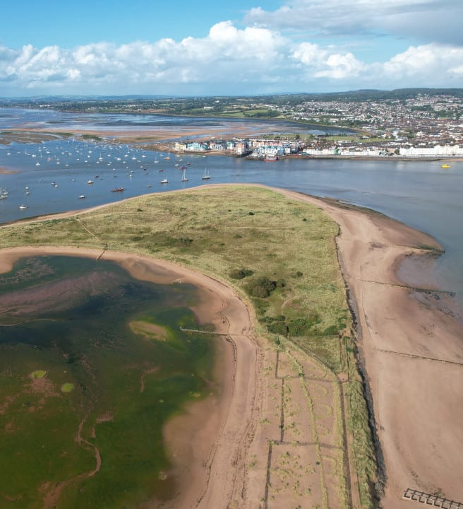 The spit at Dawlish Warren beach