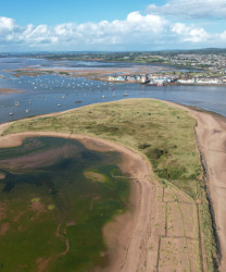 The spit at Dawlish Warren beach