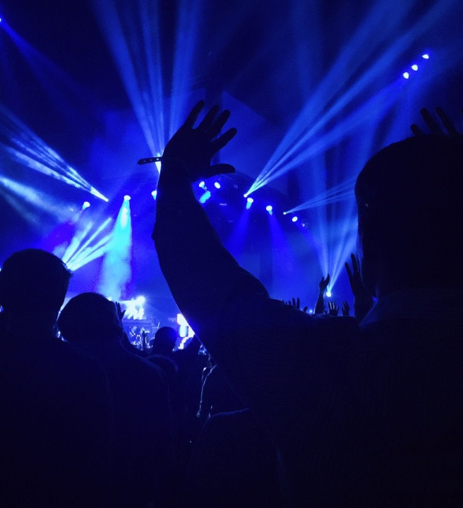 People enjoying live music