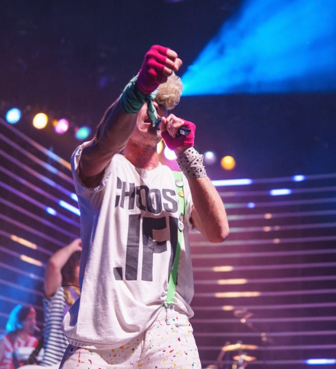 80's tribute act performing