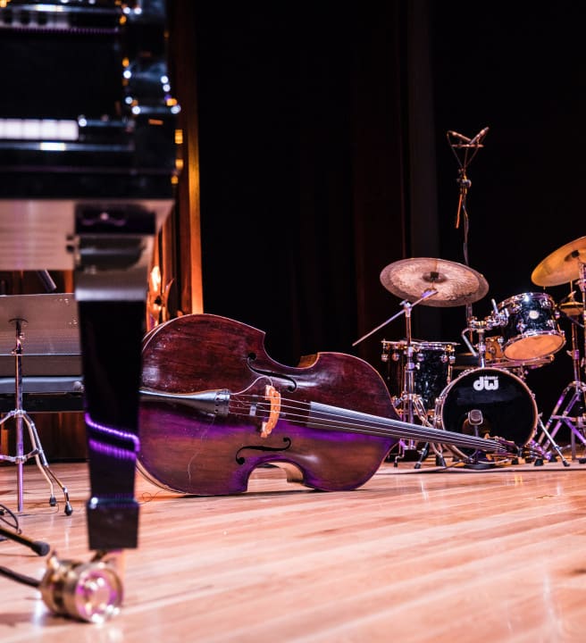 Musical instruments on stage