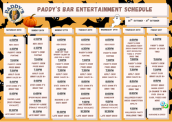 ENTS SCHEDULE HALLOWEEN 2025