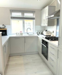 Maplewood Lodge kitchen at Hazelwood Holiday Park