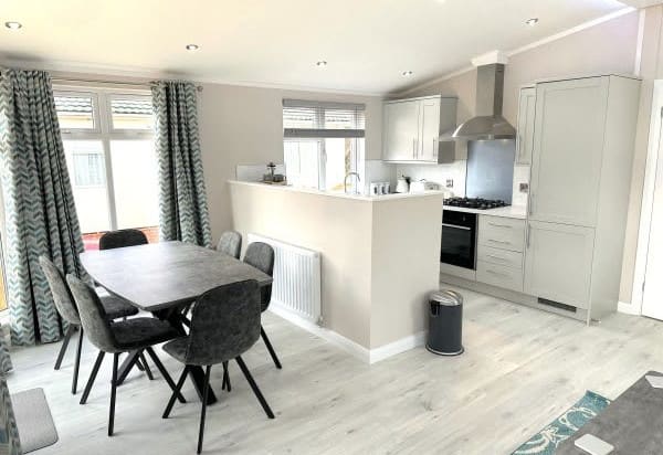 Maplewood Lodge kitchen at Hazelwood Holiday Park