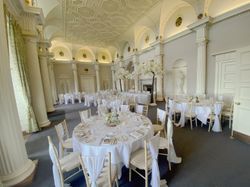 White chair drapes