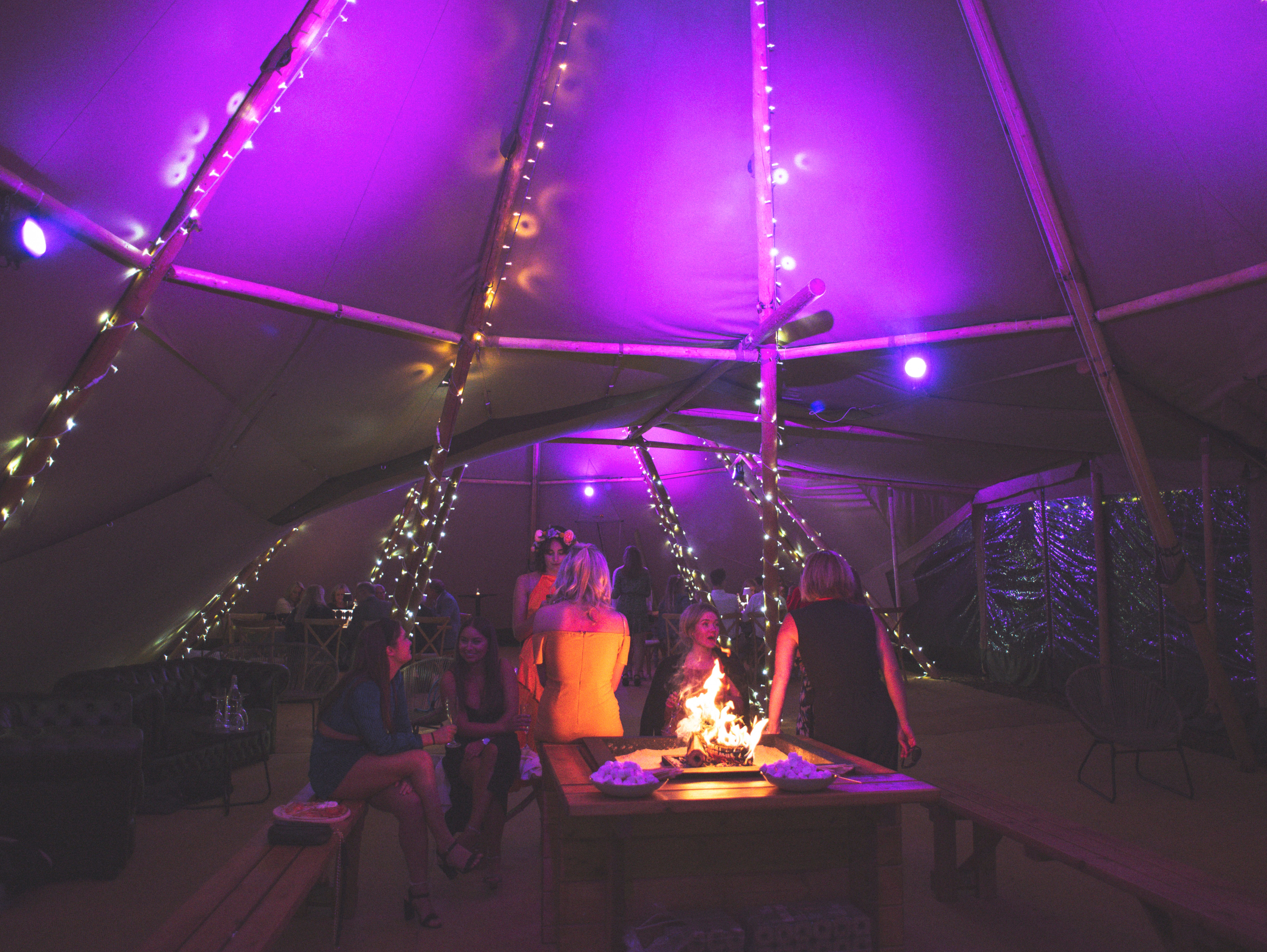 Evening woodland party