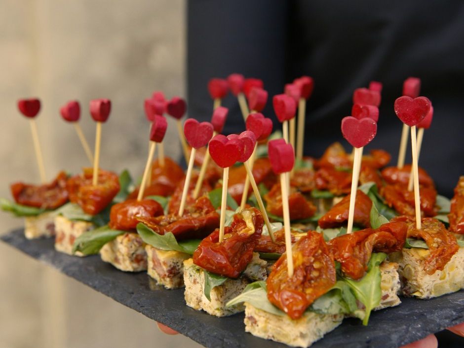 Prosecco and canapés welcome for Valentine’s Day at Hazlewood Castle.