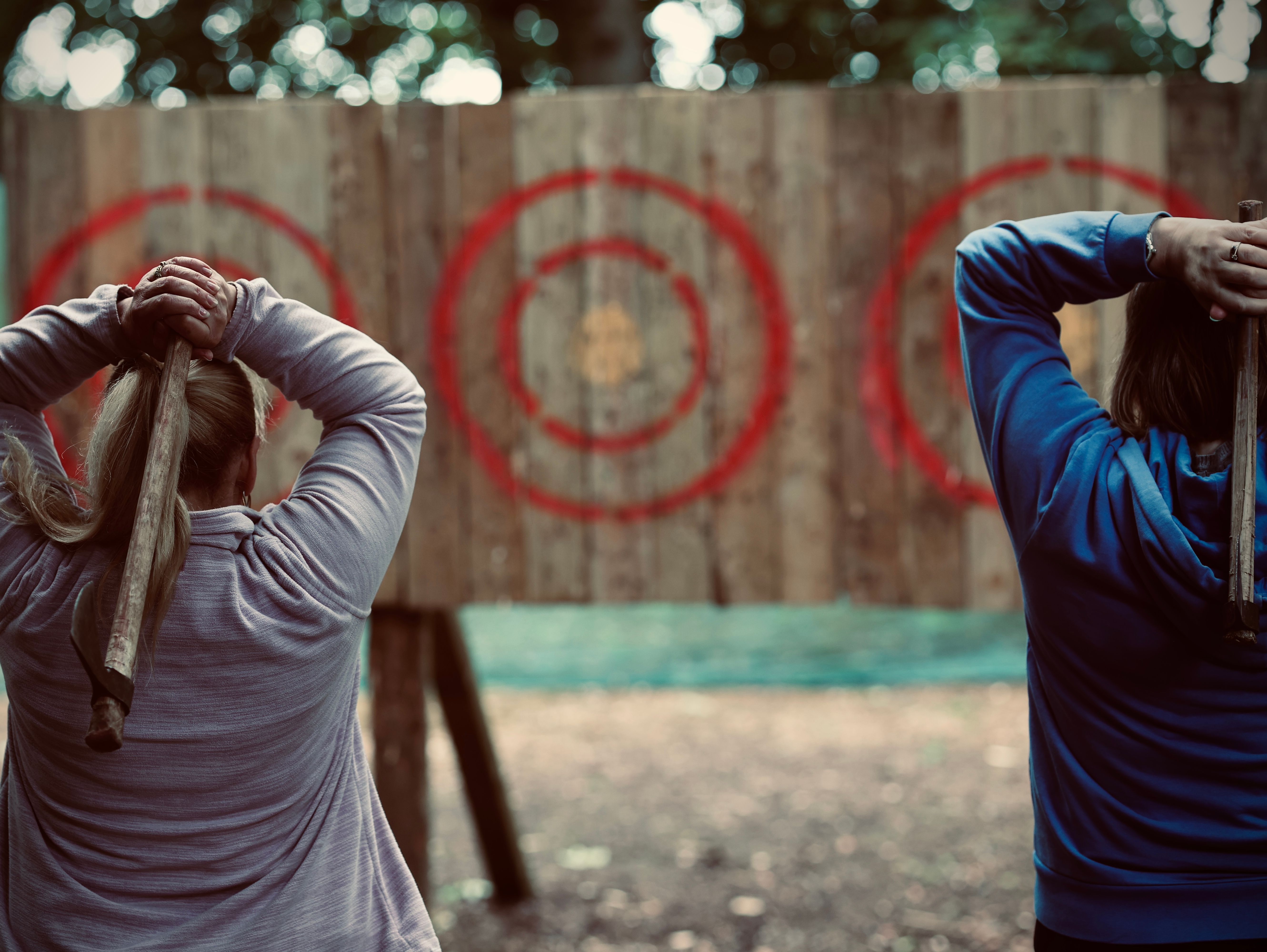Hazlewood Castle, Summer Staycation - Axe throwing