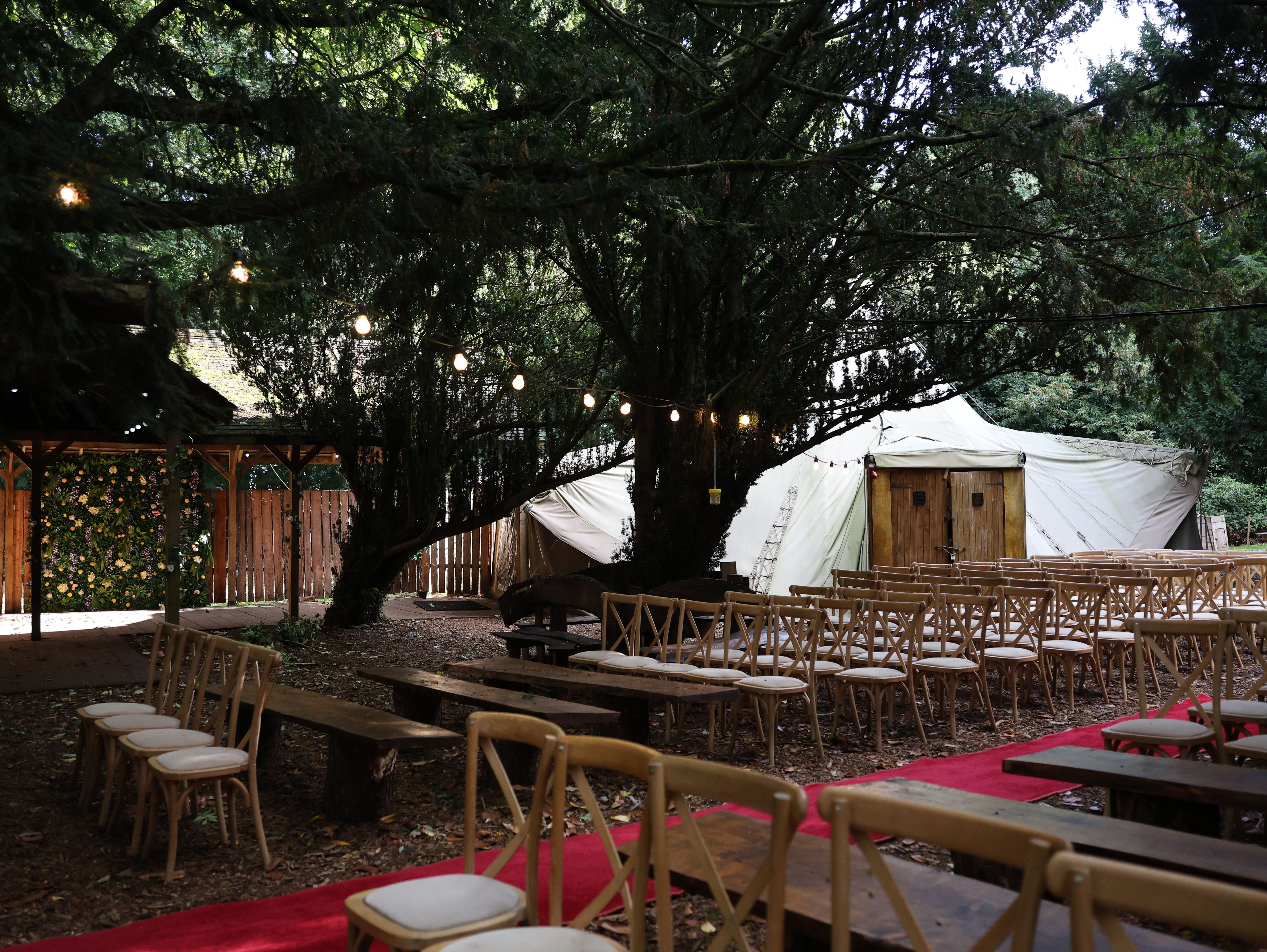 Civil ceremony set up