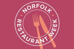 Norfolk Restaurant Week logo with fork and knife illustration
