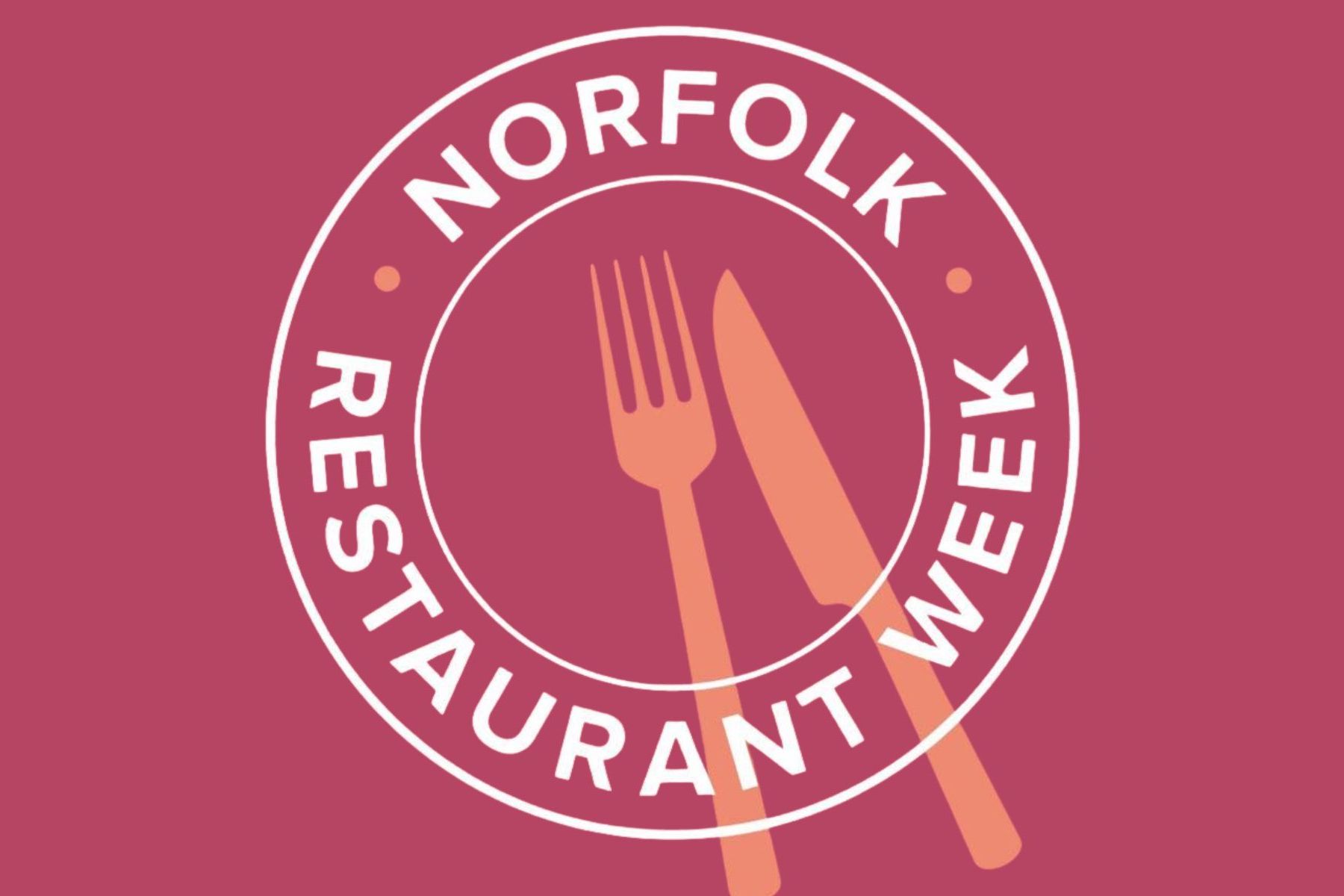 Norfolk Restaurant Week logo with fork and knife illustration