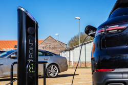 Pod Point Electric Charging with Car