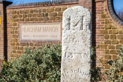 Way stone From Heacham to Kings Lynn Outside the Entrance