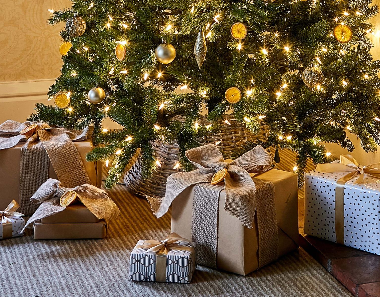 Christmas presents under the tree