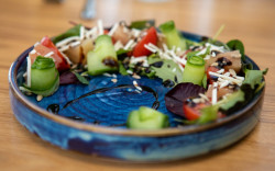 Mulberry Restaurant Vegan Beetroot and Mozzarisella Salad
